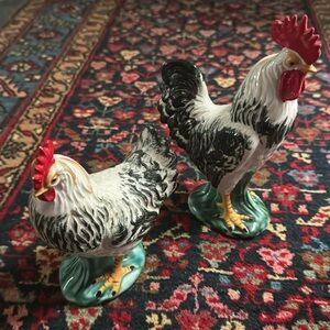 Rooster & Hen Sculptures Figurines